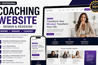 design coaching website for life coach, business coach and consultant using wix