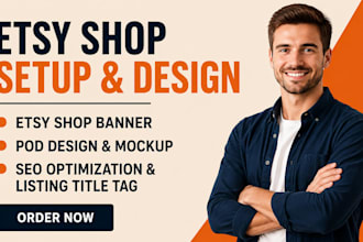 etsy store setup design shop banner thumbnail etsy description tag optimization