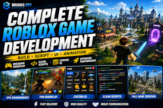 create a complete custom roblox game from start to finish