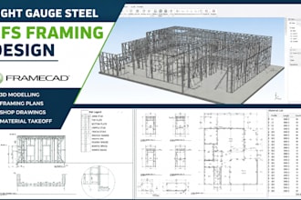 design light gauge steel and cfs framing structures in framecad