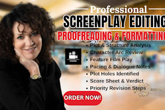 edit proofread and format screenplay feature film script tv pilot script editing
