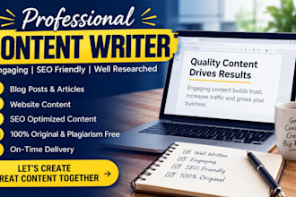 write high quality SEO blog posts and articles