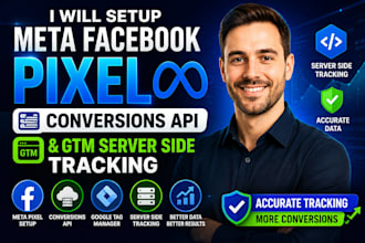 setup meta facebook pixel, conversions API and GTM server side tracking