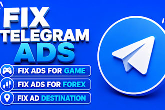 fix telegram ads, fix ads for game, forex, ad destination