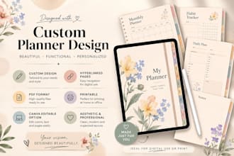 design custom digital planners and journals