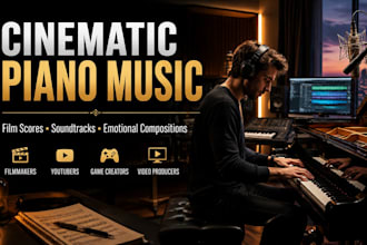 compose cinematic piano music for your film or soundtrack