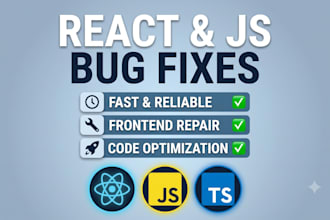 fix bugs, UI issues, and errors in your react and javascript app