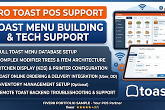 build, update, or troubleshoot your toast pos menu