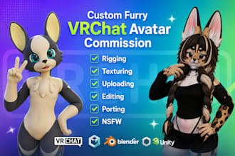 customize, edit and optimize your furry vrchat avatar, for pc and quest
