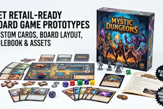 do board game design, tabletop game custom card game card box card game artwork