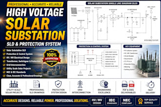 design high voltage solar substation sld and protection system
