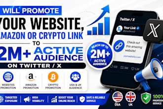 promote website amazon crypto link to USA UK audience
