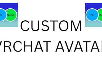 model 3d vrchat avatar, vr character, vtuber avatar