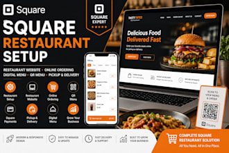 setup square restaurant, online ordering, menu and restaurant website