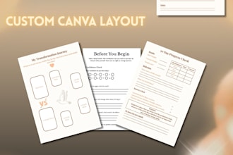 design a professional planner or workbook in canva
