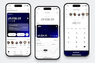 design and develop a scalable fintech app, banking app ui ux, finance app ui des