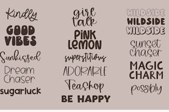design custom hand lettering and typography logo