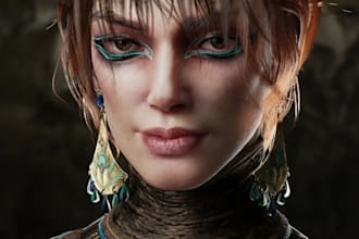 3d realistic character for ai influencer instagram, facial lips sync, animation