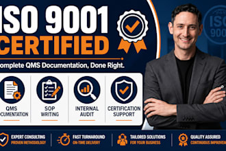 create your iso 9001 qms documentation and certification support