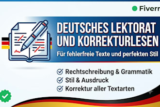 do professional german proofreading and editing