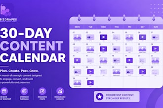build a 30 day content calendar for your local business