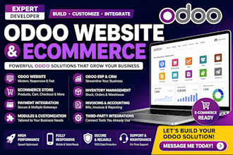 build and customize odoo website ecommerce erp CRM inventory invoicing solutions