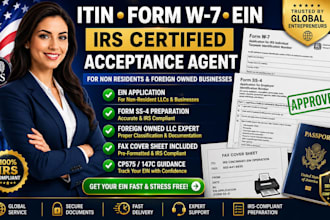 prepare form ss4 and ein for foreign owned US llc