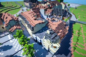 create a custom minecraft server spawn, lobby, or hub as a minecraft builder