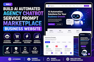 build ai automated agency chatbot service prompt marketplace business website