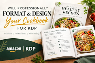 professionally format and design your cookbook for KDP