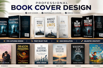 design a custom KDP book cover paperback cover and ebook cover