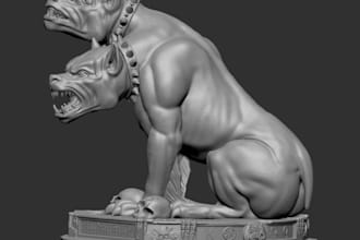 do 3d realistic animal model 3d creature model dog model animal animation
