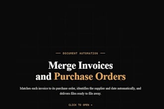 automate matching and merging your invoices with purchase orders