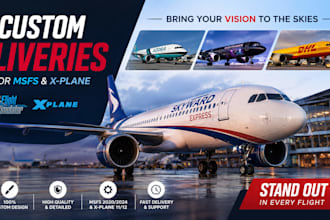 do custom msfs 2020 and msfs 2024 airline livery xplane virtual livery for msfs