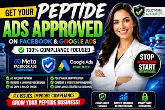 get your peptide ads approved on facebook and google ads compliant
