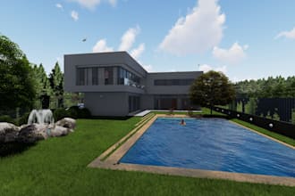 architectural 3d modeling in revit and rendering in lumion