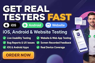 user testing app testing website testing QA UX usability android ios app testing