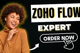 setup zoho flow, crm setup, developer, people, social, inventory