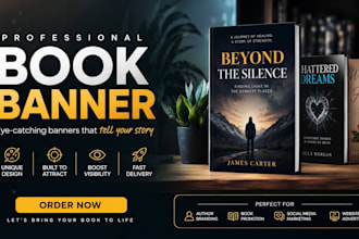 design a professional and eye catching book banner