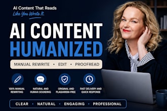 manually rewrite and humanise ai generated content