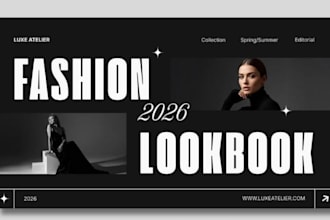 design product catalog for clothing, jewelry fashion brand promotion lookbook