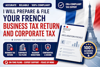 prepare and file your french business tax return and corporate tax