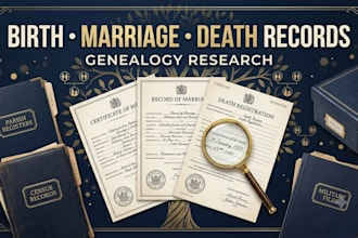 research birth marriage and death records for your family history