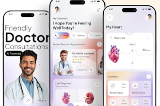 design and develop health app, medical app, fitness app, appointment app