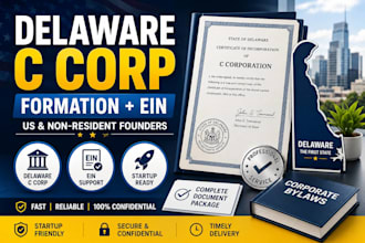 form your delaware c corp with ein for US or non resident founders