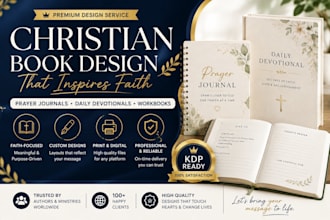 design a christian prayer journal, devotional and KDP book