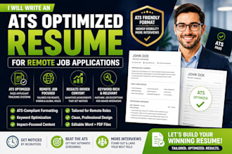 write an ats optimized resume for remote job applications