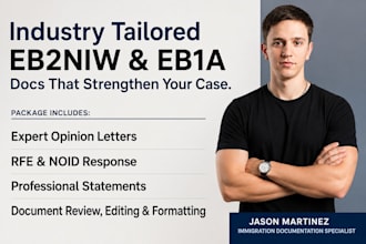 write expert opinion letters for eb2niw and eb1a petitions