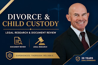 review your divorce and child custody document with thorough family law research
