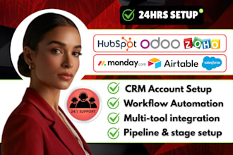 zoho hubspot monday odoo airtable salesforce CRM pipelines automation zapier api
